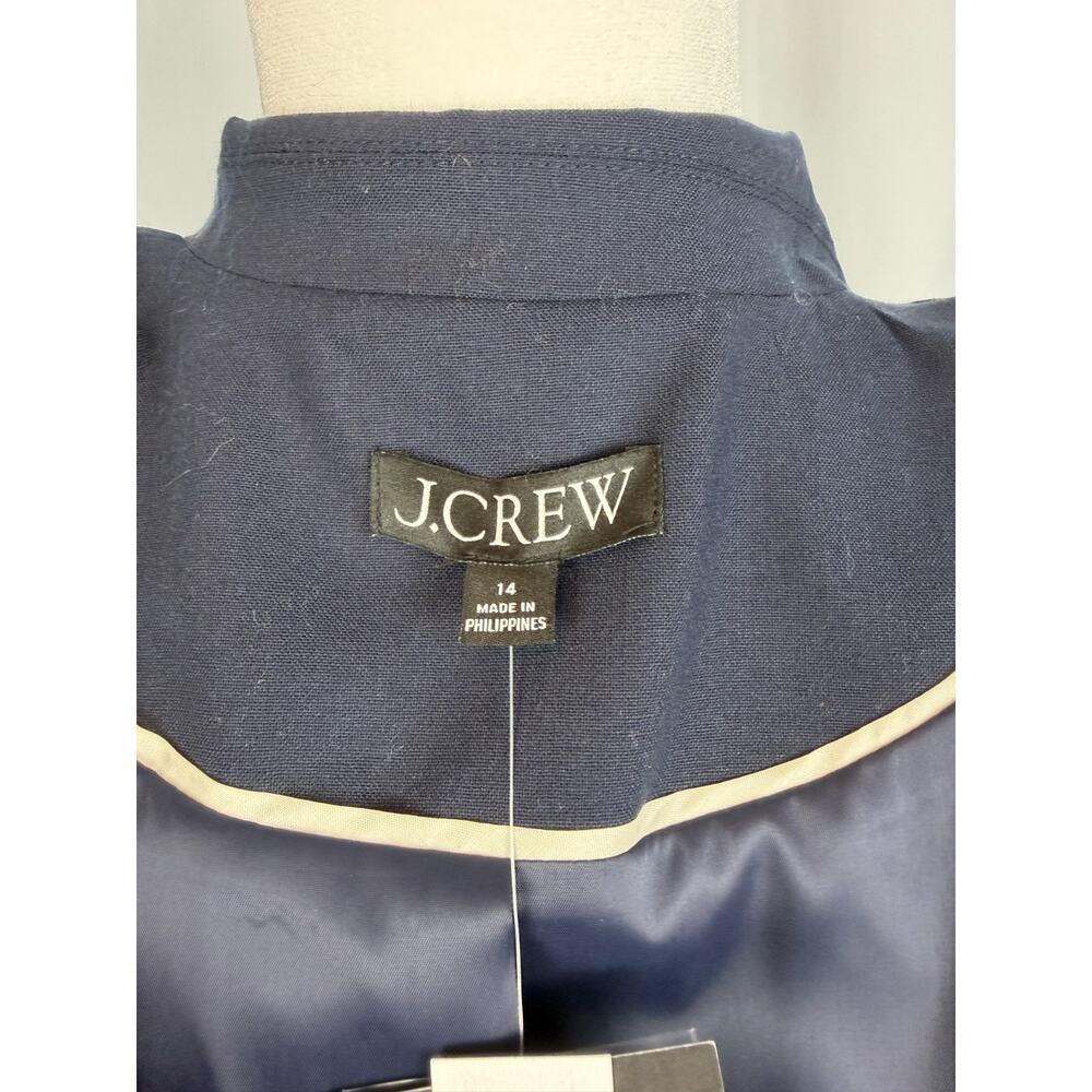 J CREW NWT Ecole Blazer Jacket Womens Navy Blue 14 Nova Fides Wool Blend CA806 - Picture 5 of 16